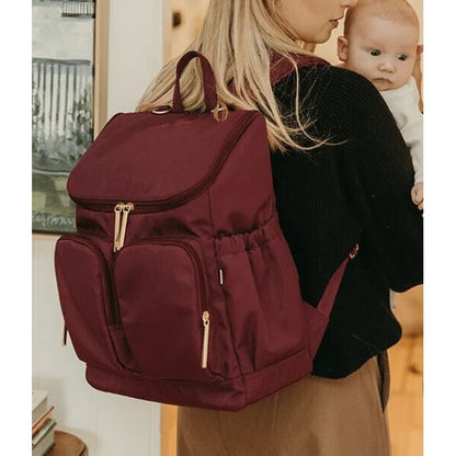 OiOi FAUX LEATHER NAPPY BACKPACK