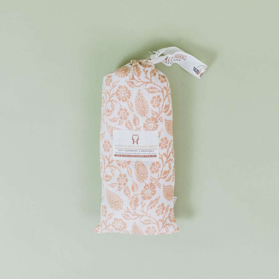 BABY SWADDLE WRAP ORGANIC BAMBOO MUSLIN