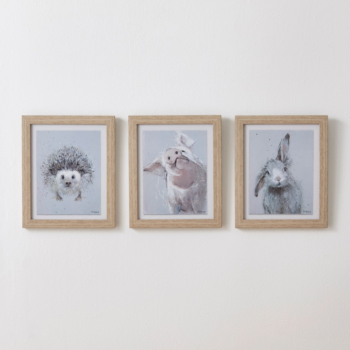 Small Animal Wall Art Set of 3