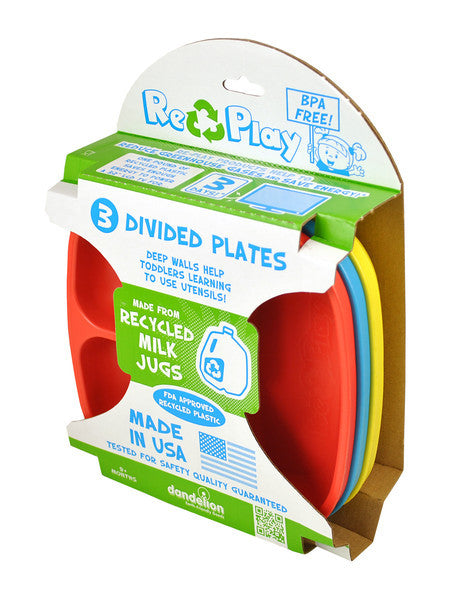 Replay 3 Pack of Divided Plates