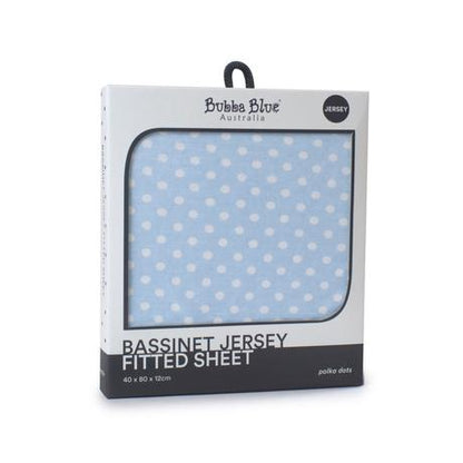 Polka Dot Jersey Bassinet Fitted Sheet